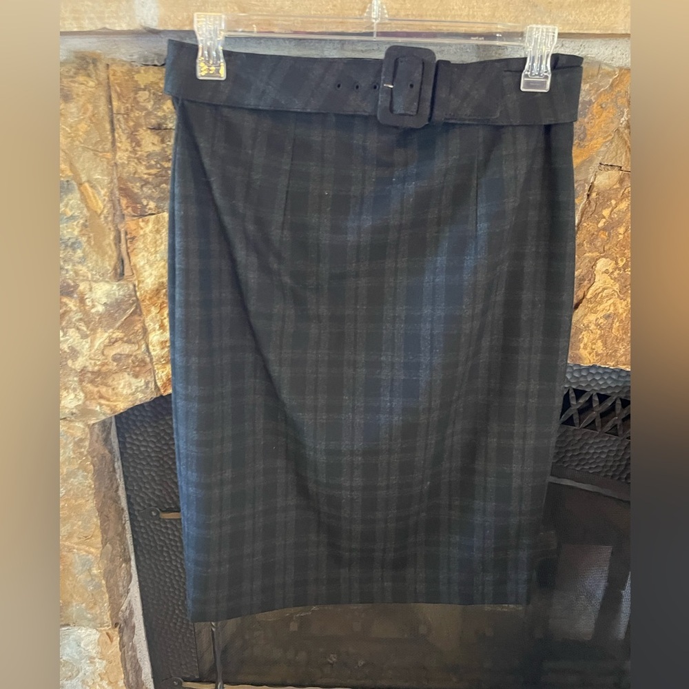 Halogen patterned skirt with belt NWOT size14